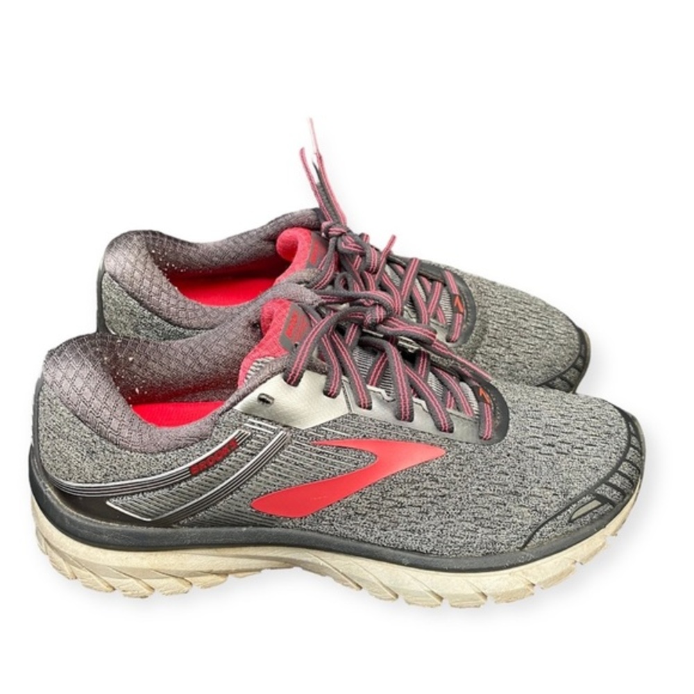 Brooks Shoes Women’s Size 8 Medium Lace Up Sneaker’s Gray-Pink EU 39